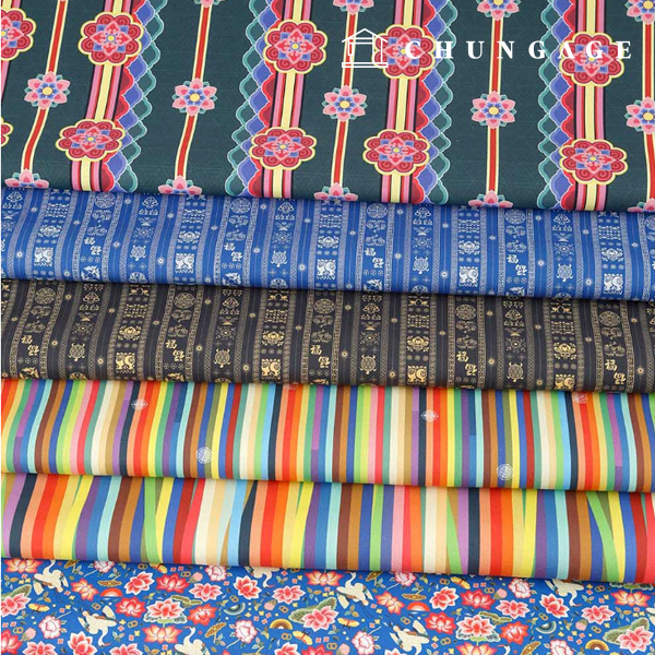 環境にやさしい抗菌抗炎源団E-DTPコットン20カウント伝統文様7種