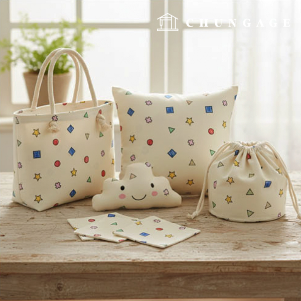 コットンオックスフォード生地クレヨンカラーポップ3種