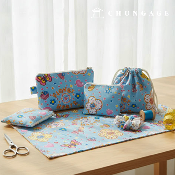 綿混紡生地蝶生地バタフライブルーバタン