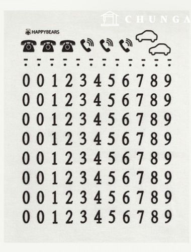 転写紙熱転写ステッカー熱転写紙ベルベット数字ブラック63581