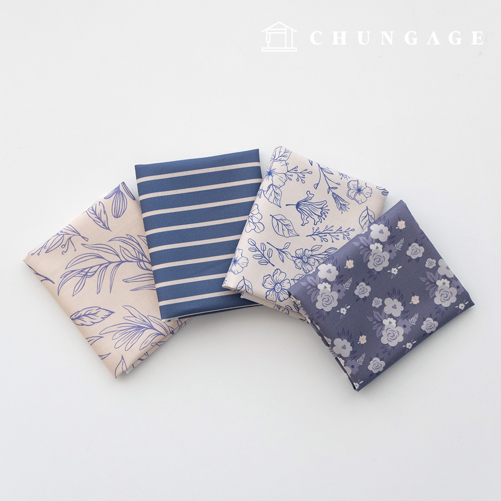 生地パッケージフラワーさくらんぼ生地ストライプ布人形子犬服作り4種251