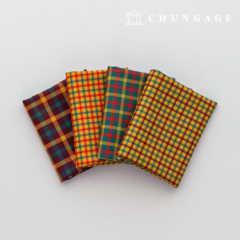 生地パッケージレトロ座り布生地チェック千人形子犬服作り4種254