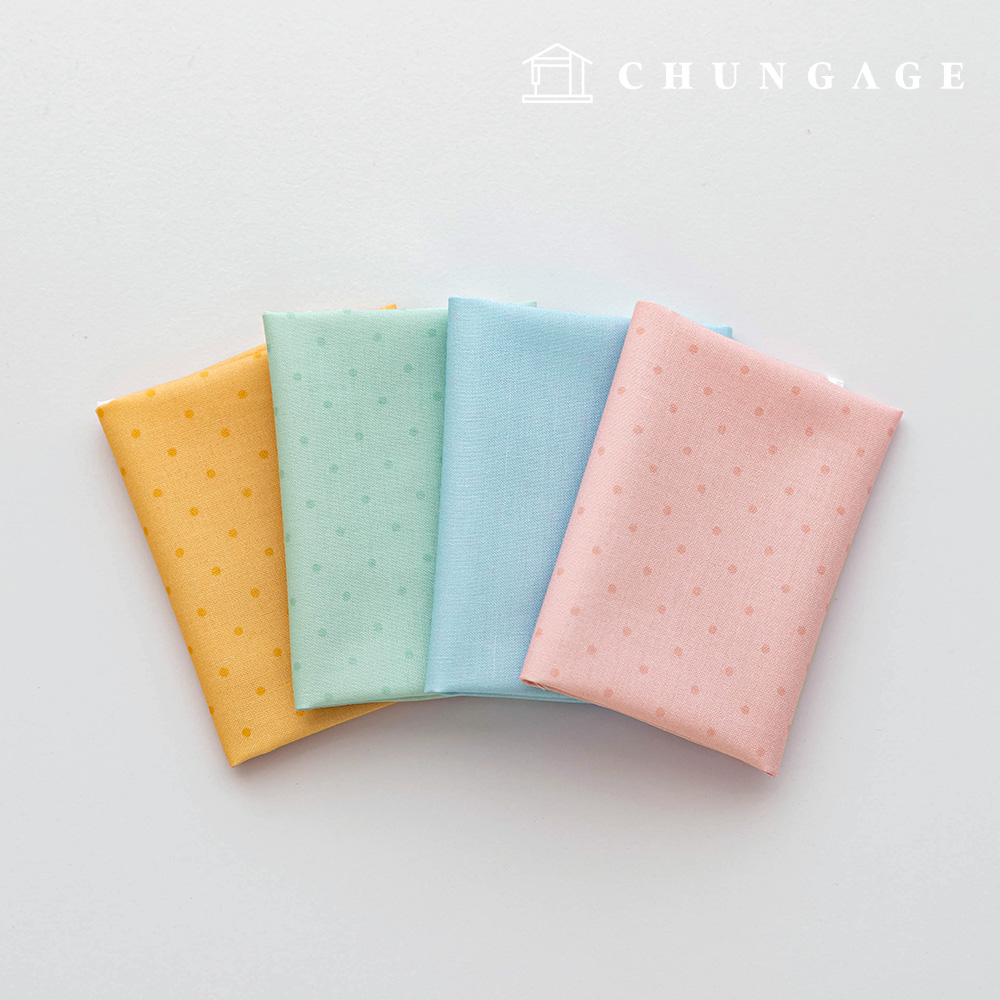 生地パッケージ パステル ザトゥリ生地 ドット千 人形 子犬 服作り 4種 258