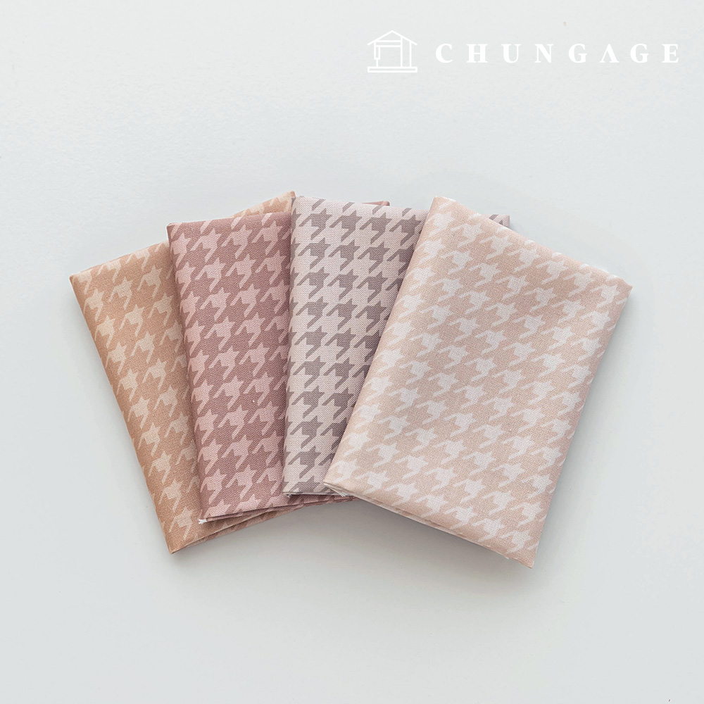 生地パッケージ ハウンドチェック 方言 生地チェック千人形 子犬服作り 4種 259