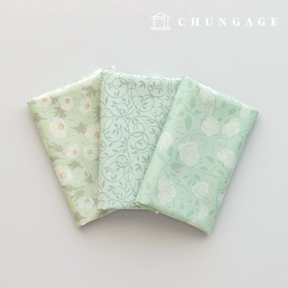 生地パッケージフラワーフェチファブリックペイズリー布人形子犬服作り3種262