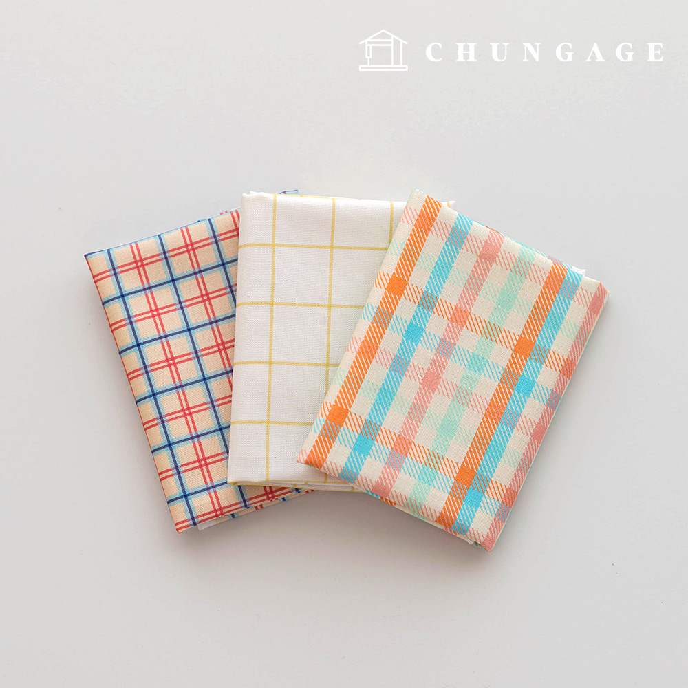 生地パッケージ パステル方言 生地チェック千人形 子犬服作り 3種 267