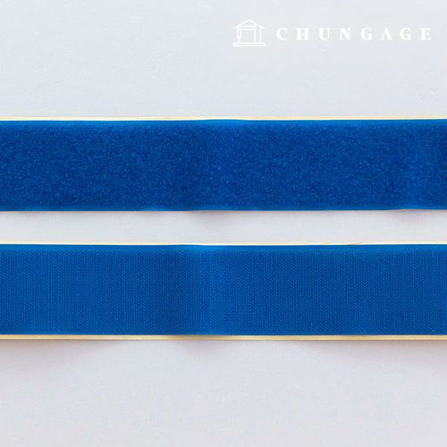 マジックテープ付き50mm接着用ベルクロテープ1ヤード両面セット コバルトブルー