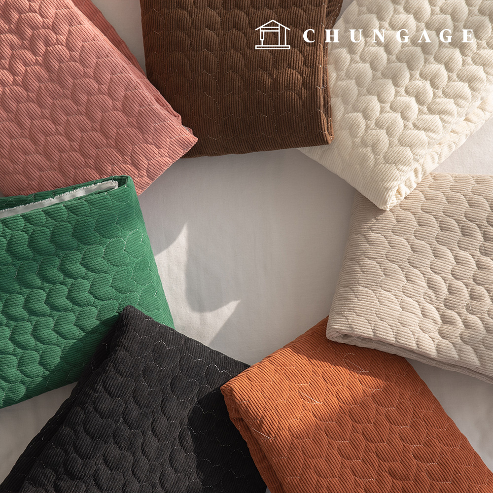 キルティング生地 ハート キルティング バディング コーデュロイ生地 中ゴルデン 8Wコーデュロイ 4オンス 広幅生地スイッチ