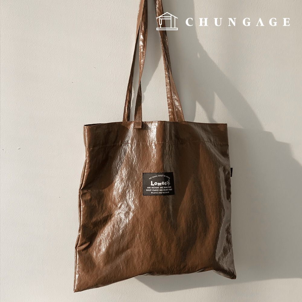 ナイロン生地 防風 平織り生地 高光沢ブラウン