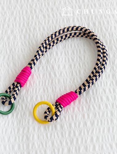 キーリング結び紐キーホルダーキーホルダーロープリングキーリングボーダーチェーン11種