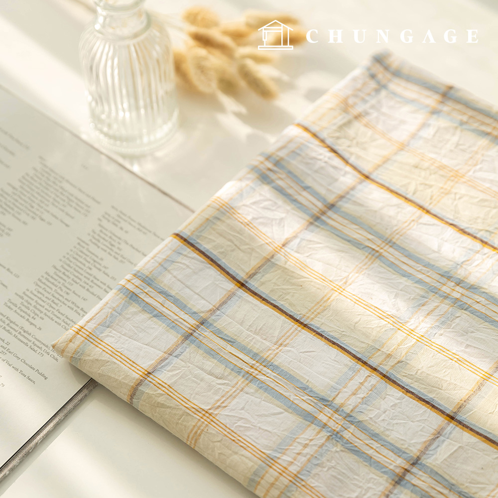 コットンチェック生地先染チェック 衣類生地クリミチェック