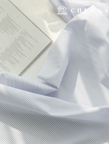 綿混紡ストライプ衣類生地リバレ