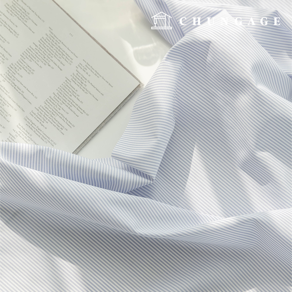 綿混紡ストライプ衣類生地リバレ