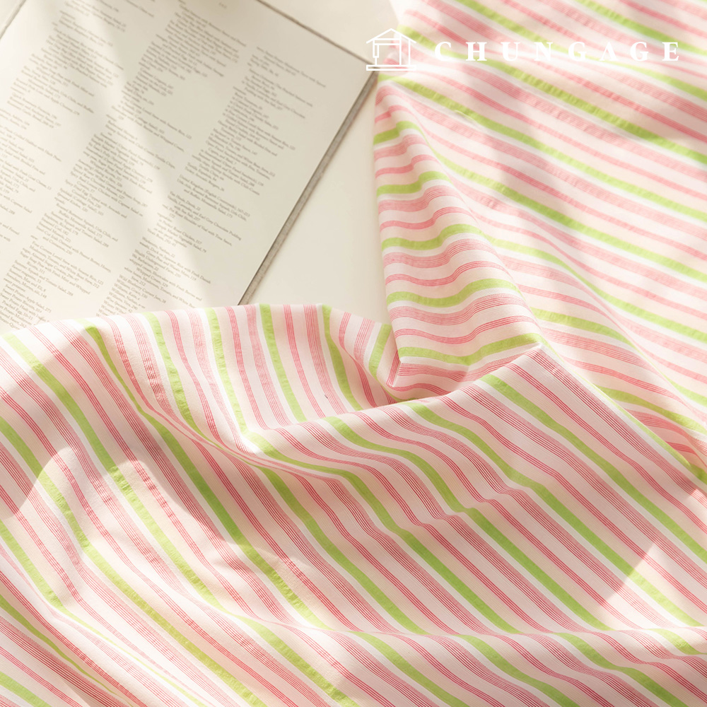 コットンストライプ生地 染色衣類生地ゼリーボンボン