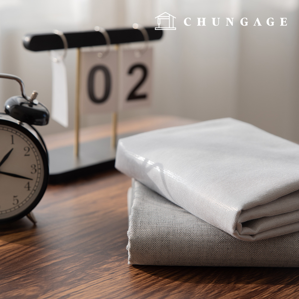 綿混紡シルバー生地賜物衣類生地広幅ルミネックス2種