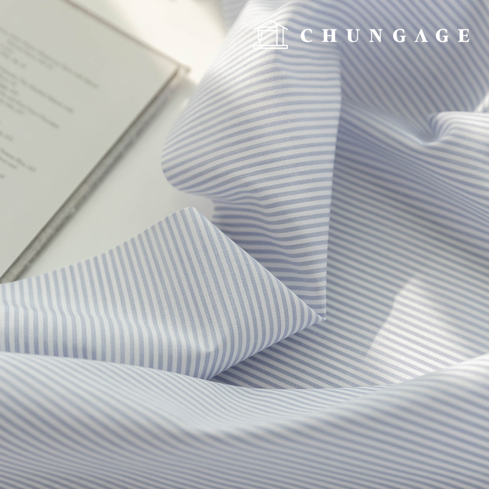 綿混紡ストライプ衣類生地リバレ