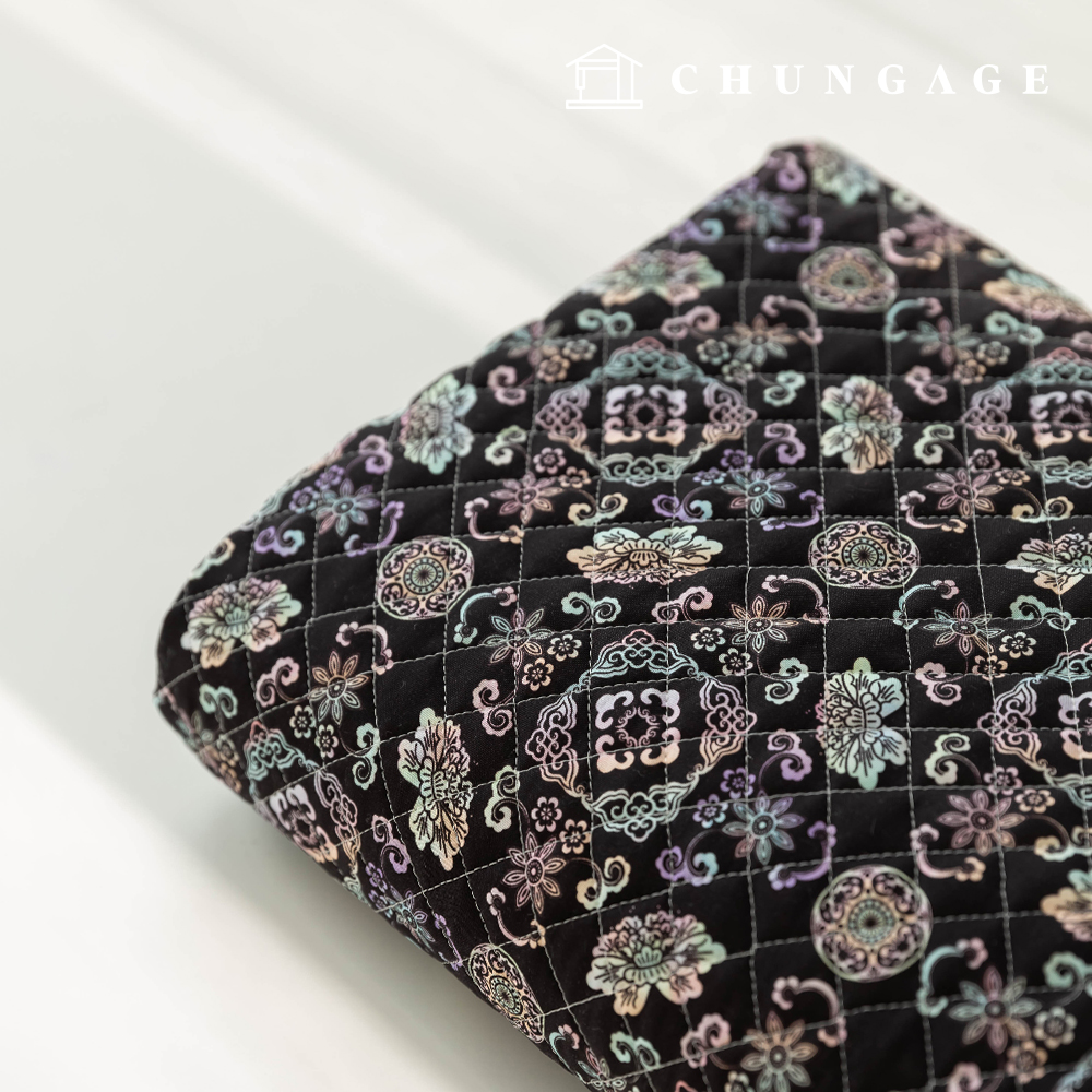 キルティング生地コットン20カウントDTP花柄フラワーストラップ