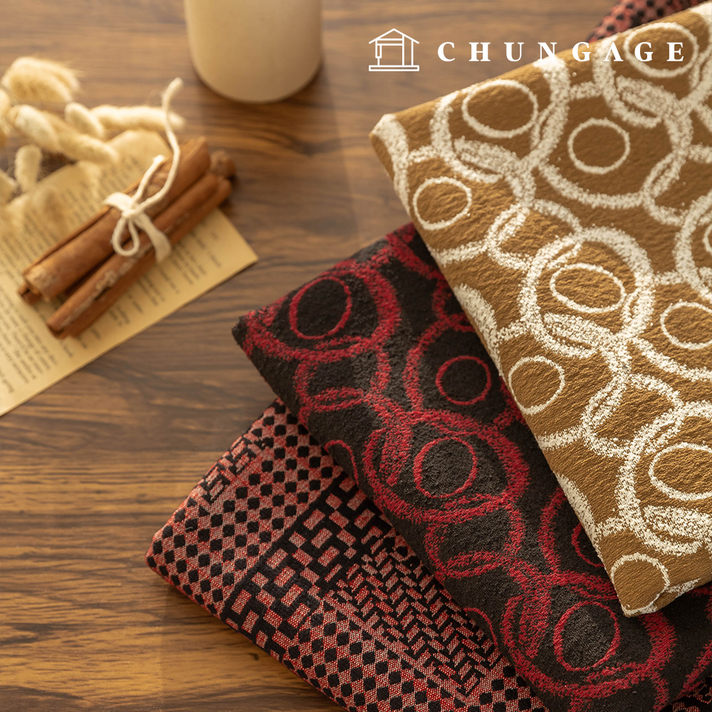 ポリ生地ハウンドチェック パタン先染生地 広幅ケント 3種