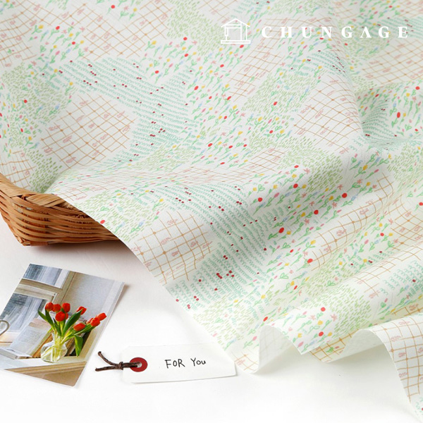 環境にやさしい抗菌抗炎源団E-DTPコットン20カウント春花スケッチ