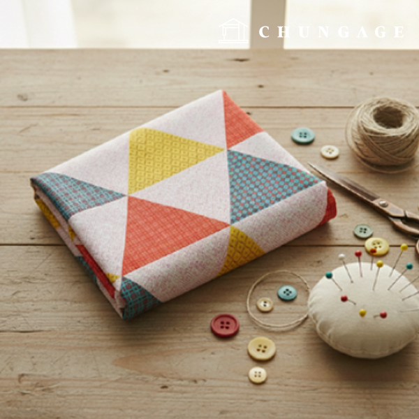 オックスフォード生地 ノルディック トライアングル オレンジ