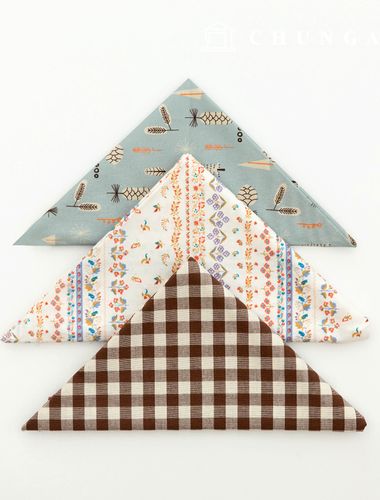 生地パッケージフラワーチェック ヴィンテージ生地花柄