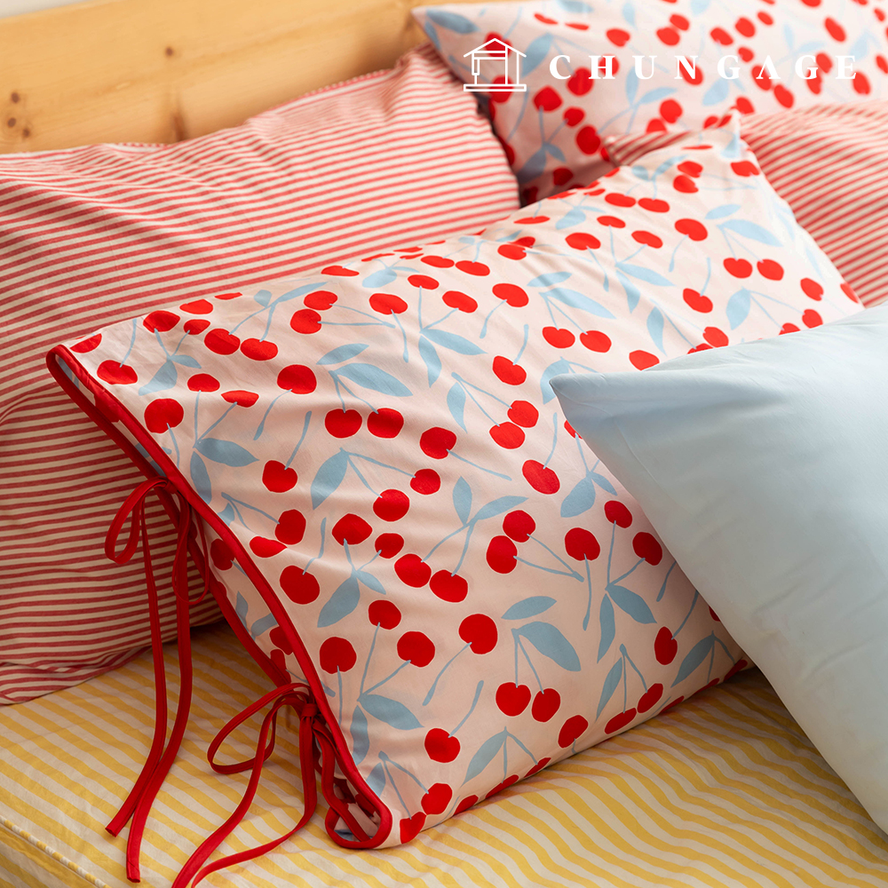 綿生地チェリー生地20カウントチェリーブルーム393