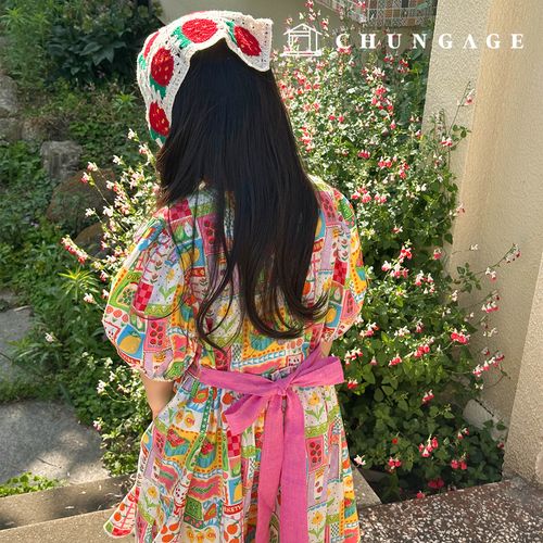 綿生地花柄フラワー果物生地20カウントフルーツマーケット399