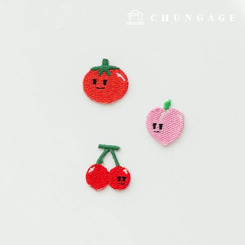 熱接着ワッペンミニ果物ワッペン3種
