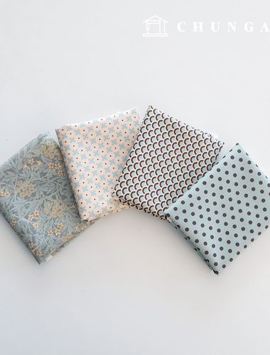 生地パッケージフラワーさくらんぼ生地ドット千人形子犬服作り4種245