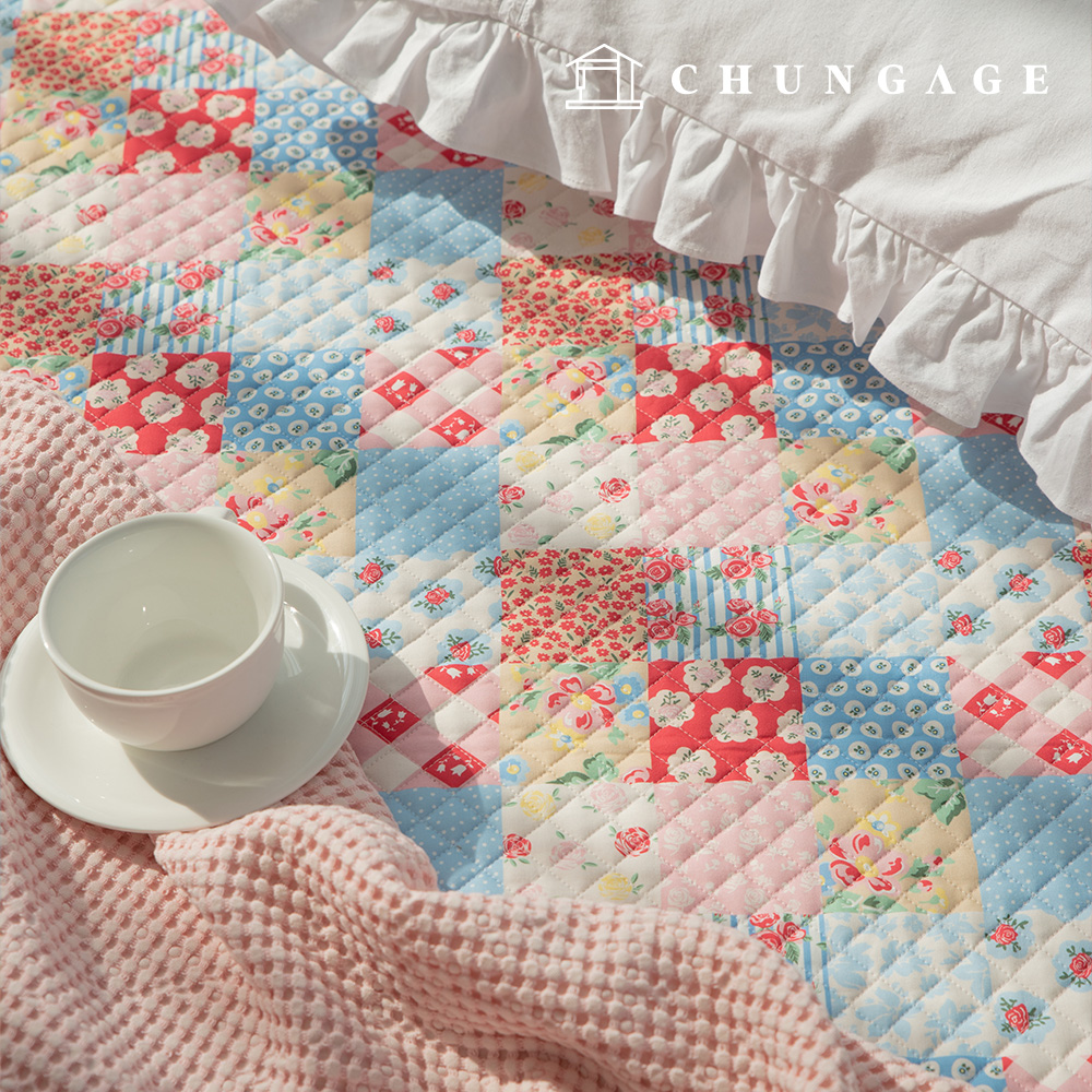 キルティング生地コットン20カウントDTP花柄フラワーヌービム布コテージブラッサム