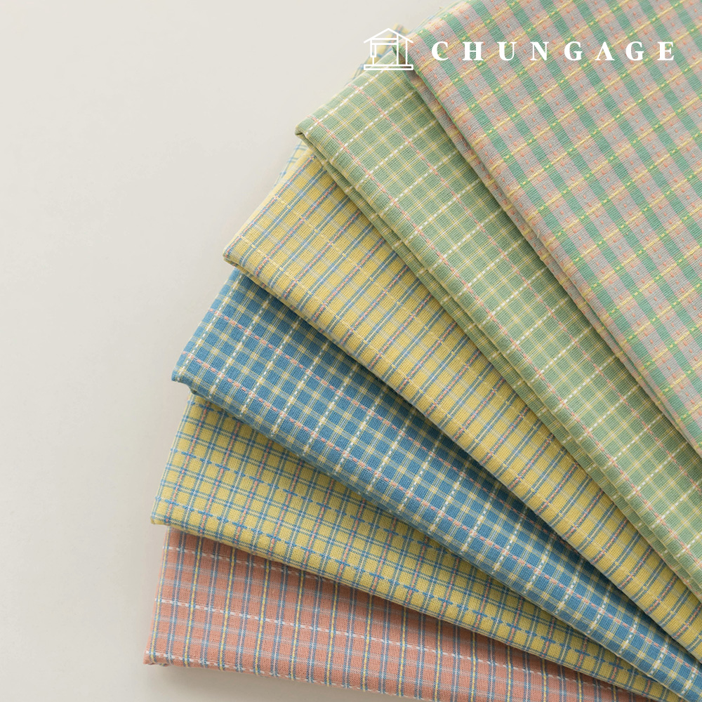 コットンチェック生地 先染チェック 衣類生地ボビー 6種