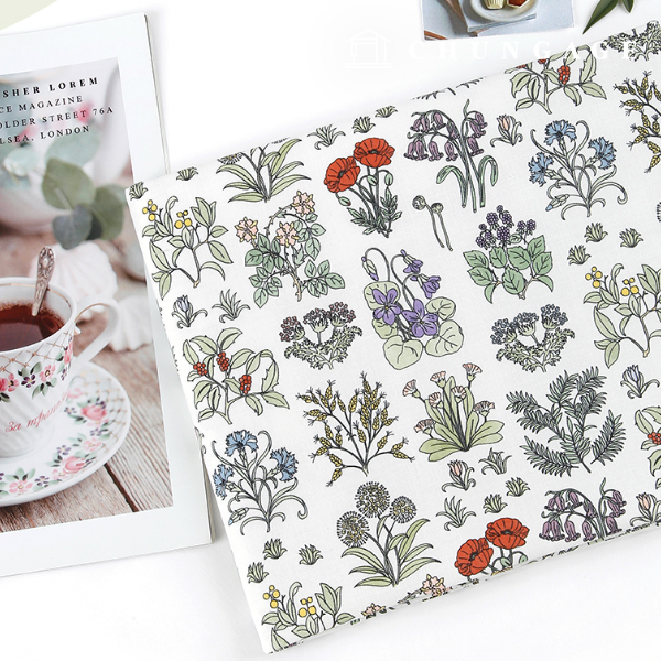 環境にやさしい抗菌抗炎症団E-DTPコットン20カウントフローラブラン