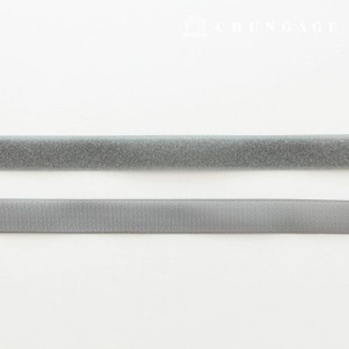 マジックテープ付き25mm縫製用ベルクロテープ1ヤード両面セットグレー
