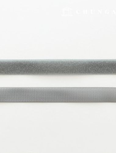 マジックテープ付き25mm縫製用ベルクロテープ1ヤード両面セットグレー