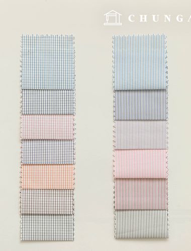 チェックストライプ生地広幅テイラーショップカスタムワイシャツ生地フォーマルウエア衣類布B1 09