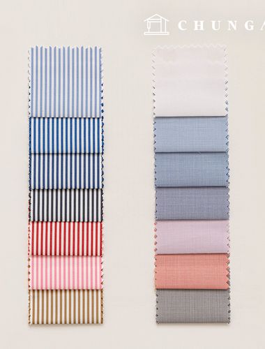 平織りストライプ生地広幅テーラーショップカスタムワイシャツ生地フォーマルウエア衣類布B1 24