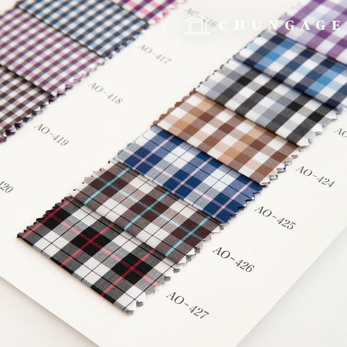 チェック生地広幅テイラーショップカスタムワイシャツ生地フォーマルウエア衣類布B1 33