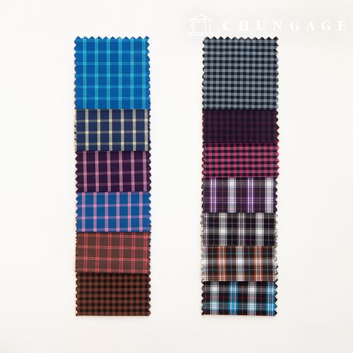 チェック生地広幅テイラーショップカスタムワイシャツ生地フォーマルウエア衣類布B1 36