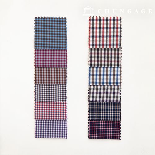 チェック生地広幅テイラーショップカスタムワイシャツ生地フォーマルウエア衣類布B1 37