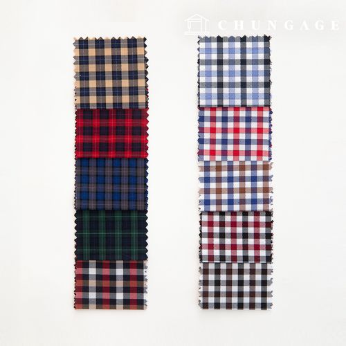 チェック生地広幅テイラーショップカスタムワイシャツ生地フォーマルウエア衣類布B1 39