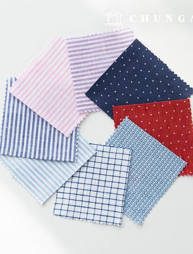 チェックストライプドット生地広幅テーラーショップカスタムシャツ生地リネンフォーマルウエア衣類布L1 03 04