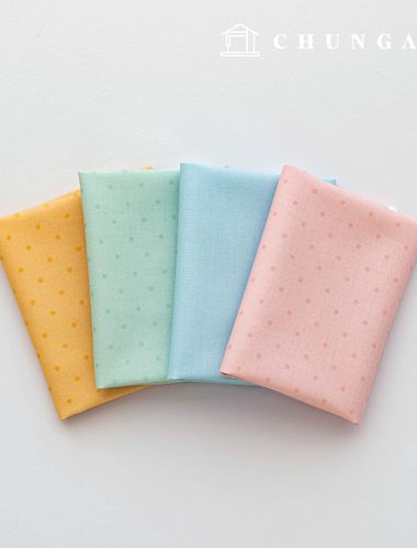 生地パッケージ パステル ザトゥリ生地 ドット千 人形 子犬 服作り 4種 258