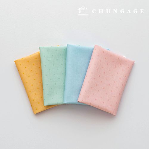 生地パッケージ パステル ザトゥリ生地 ドット千 人形 子犬 服作り 4種 258