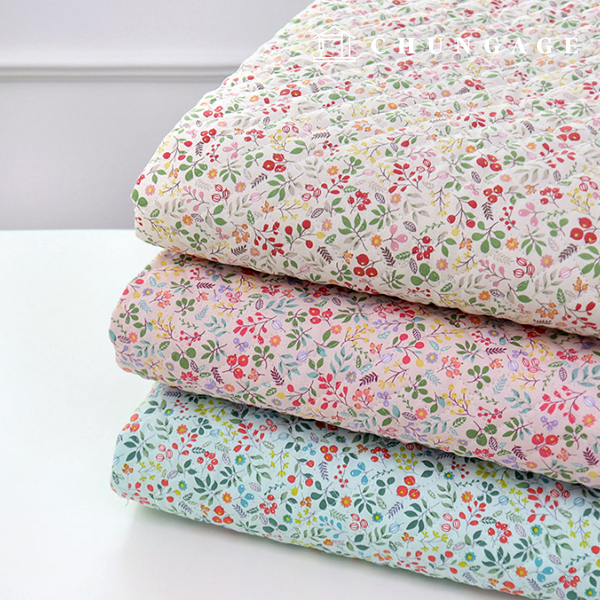 キルティング生地コットン20カウント花柄フラワーヌビム布モリーフラワー3種9537