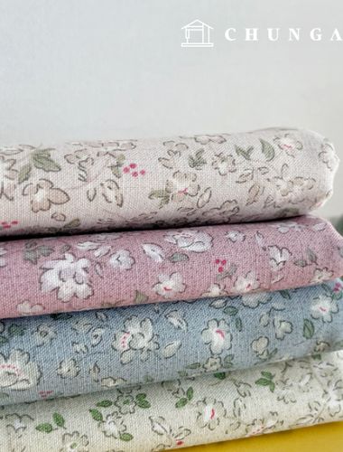 綿生地フラワーお花柄パタン生地20カウント春のお花4種9512