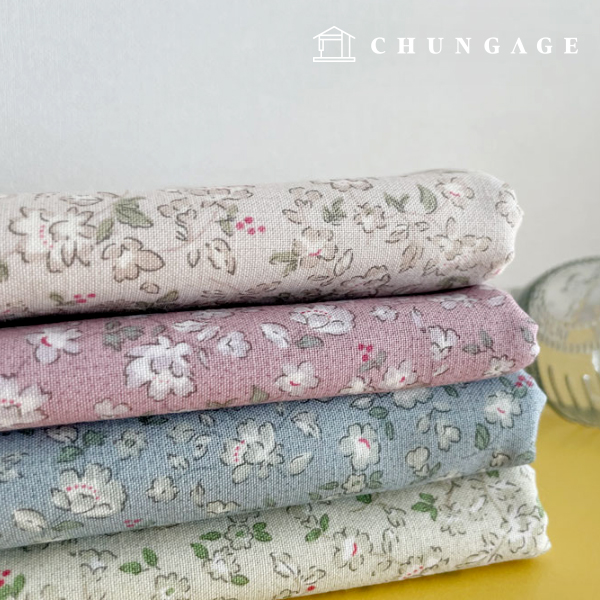 綿生地フラワーお花柄パタン生地20カウント春のお花4種9512