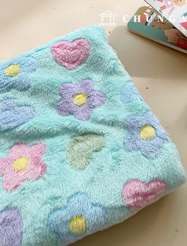 両面極細寺院団広幅ハートフラワー3種9504