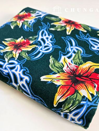 リネン生地二重紙20カウントジャカード広幅ファンタスティックリリーフラワーグリーン9500