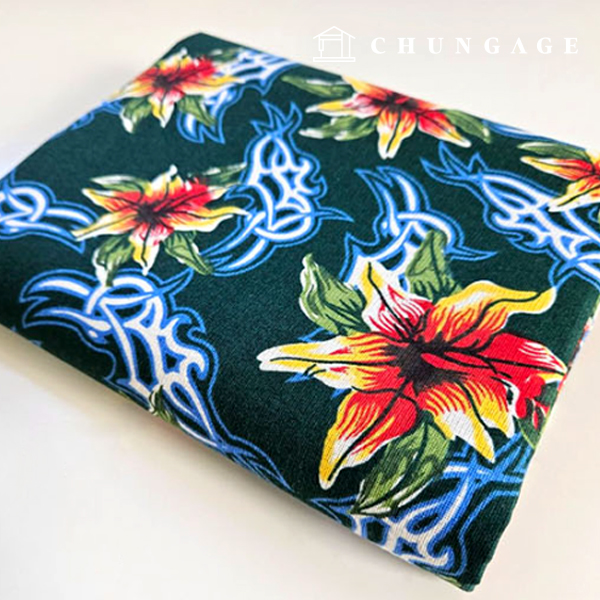 リネン生地二重紙20カウントジャカード広幅ファンタスティックリリーフラワーグリーン9500