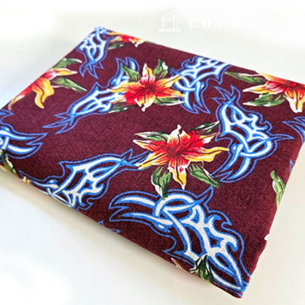 リネン生地二重紙20カウントジャカード広幅ファンタスティックリリーフラワーワイン9499